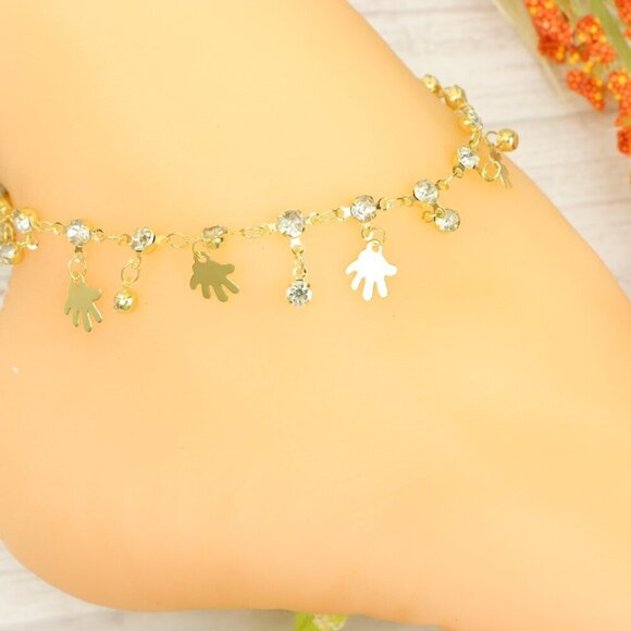 "Handmade Anklet – Elegant & Delicate Jewelry for Women | UNVRC1283 - Picture 10 of 10